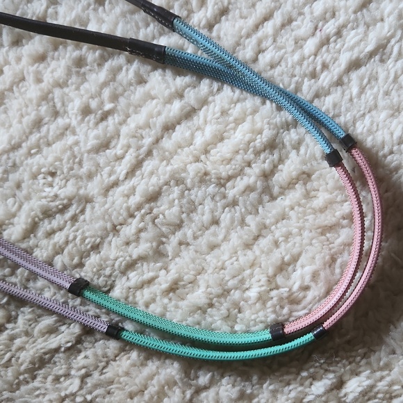 Pastel Rainbow Training Reins - Picture 2 of 3